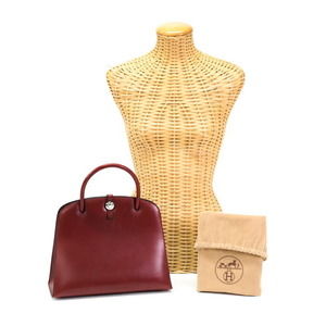 HERMES Dalvy MM Calf Leather D Handbag Rouge Ash Red